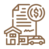 Real estate and finance concept icon