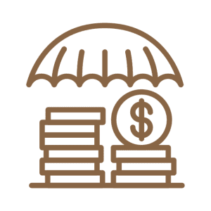 Financial protection symbol illustration